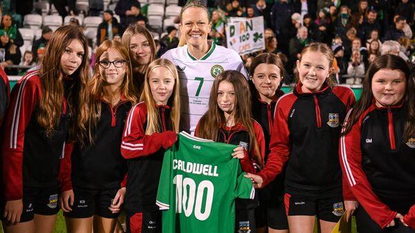 Ireland's latest centurion Diane Caldwell hails Katie McCabe for 'complete performance'