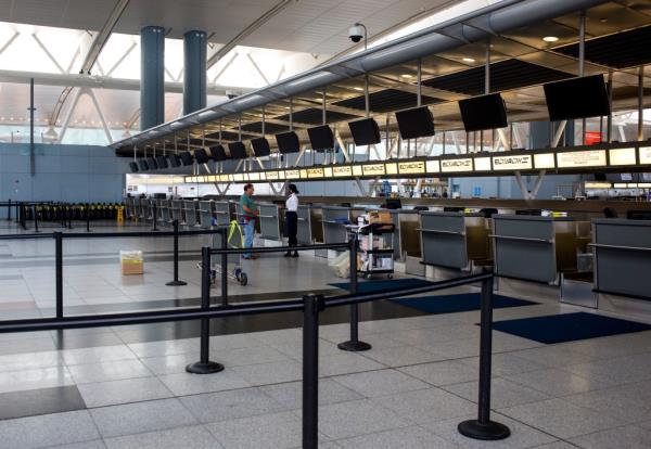 El Al Airlines ticket desk at Terminal 4 in John F. Kennedy Airport